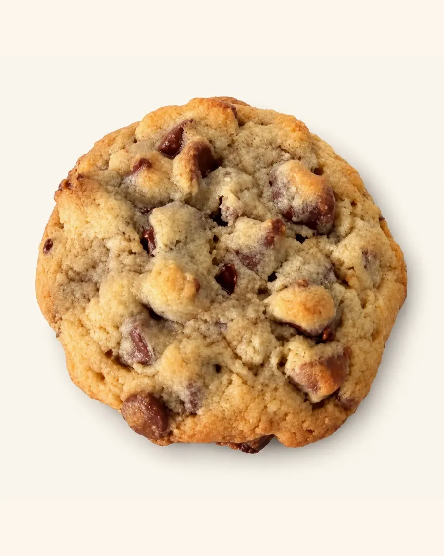 A bear-sized chocolate chip cookie loaded with chocolate chunks